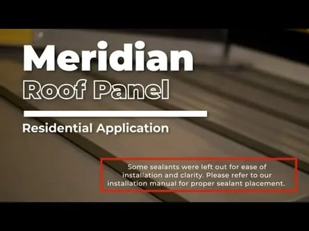 Meridian Standing Seam Metal Roofing Residential Application